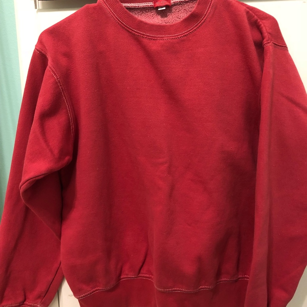 one size brandy Melville cozy crewneck in red